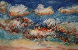 August Clouds, Oil 36" x 60"