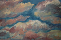 Clouds at Dusk, Oil 30" x 60"