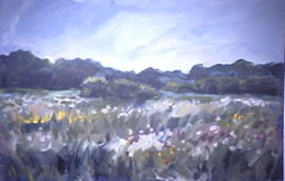 Ragdale Meadow II, Acrylic on canvas 18" x 24"